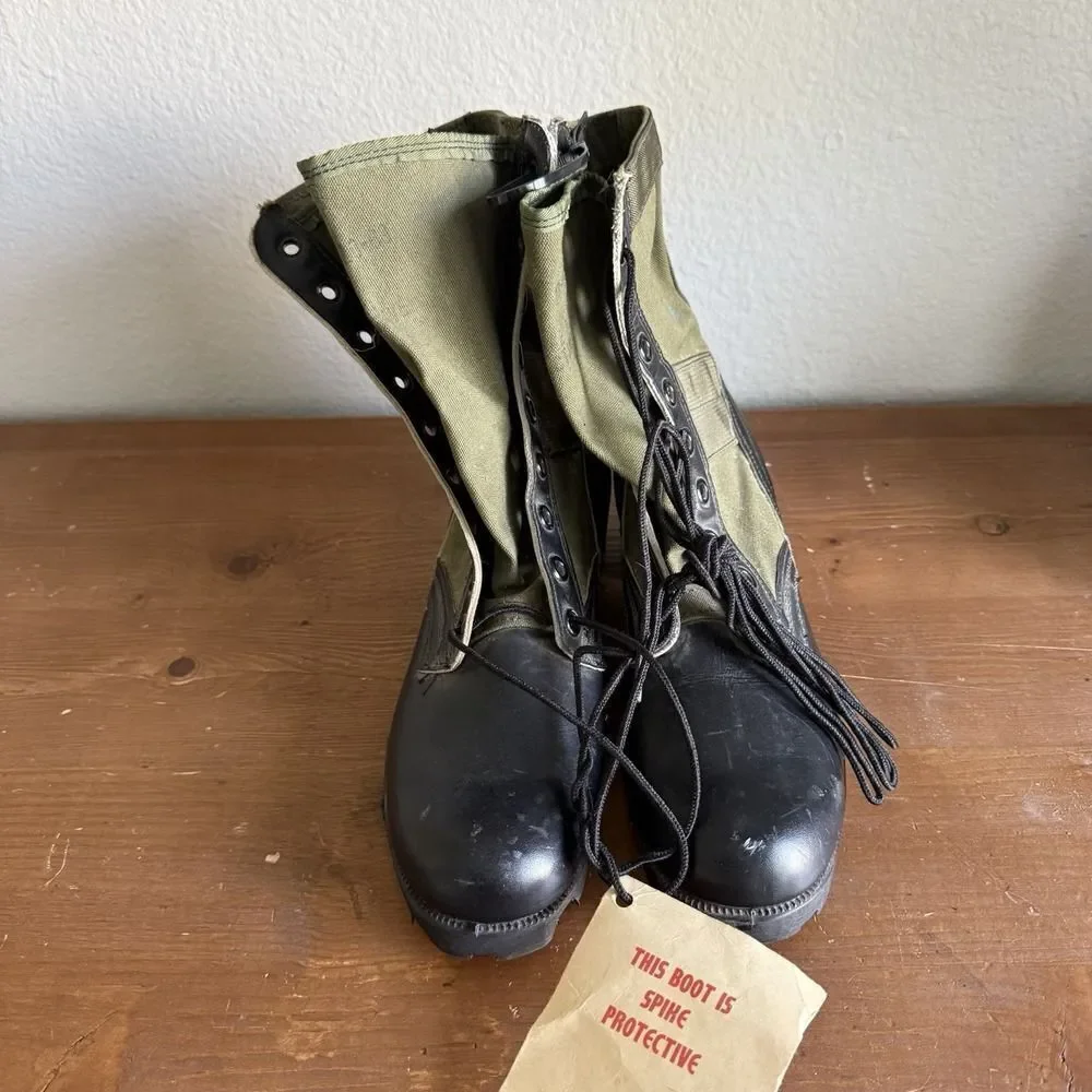 Vintage RO Search Vietnam Era Spike Protective Jungle Boots 9 N NEW NOS